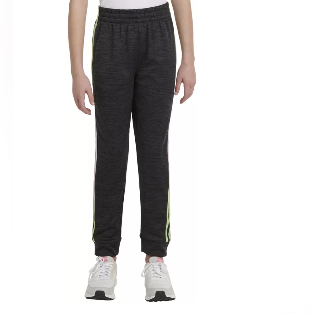 adidas Elastic Waistband "Game & Go" 3-Stripes Fleece Joggers Girl’s XS 6/6X NEW